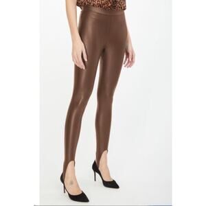 Generation Love Ray Vegan Leather Brown Stirrup Pant size XS